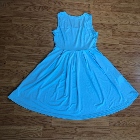 Classy blue knee length dress - Picture 3 of 4